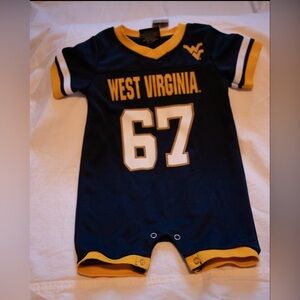 WVU baby romper 6-12 month